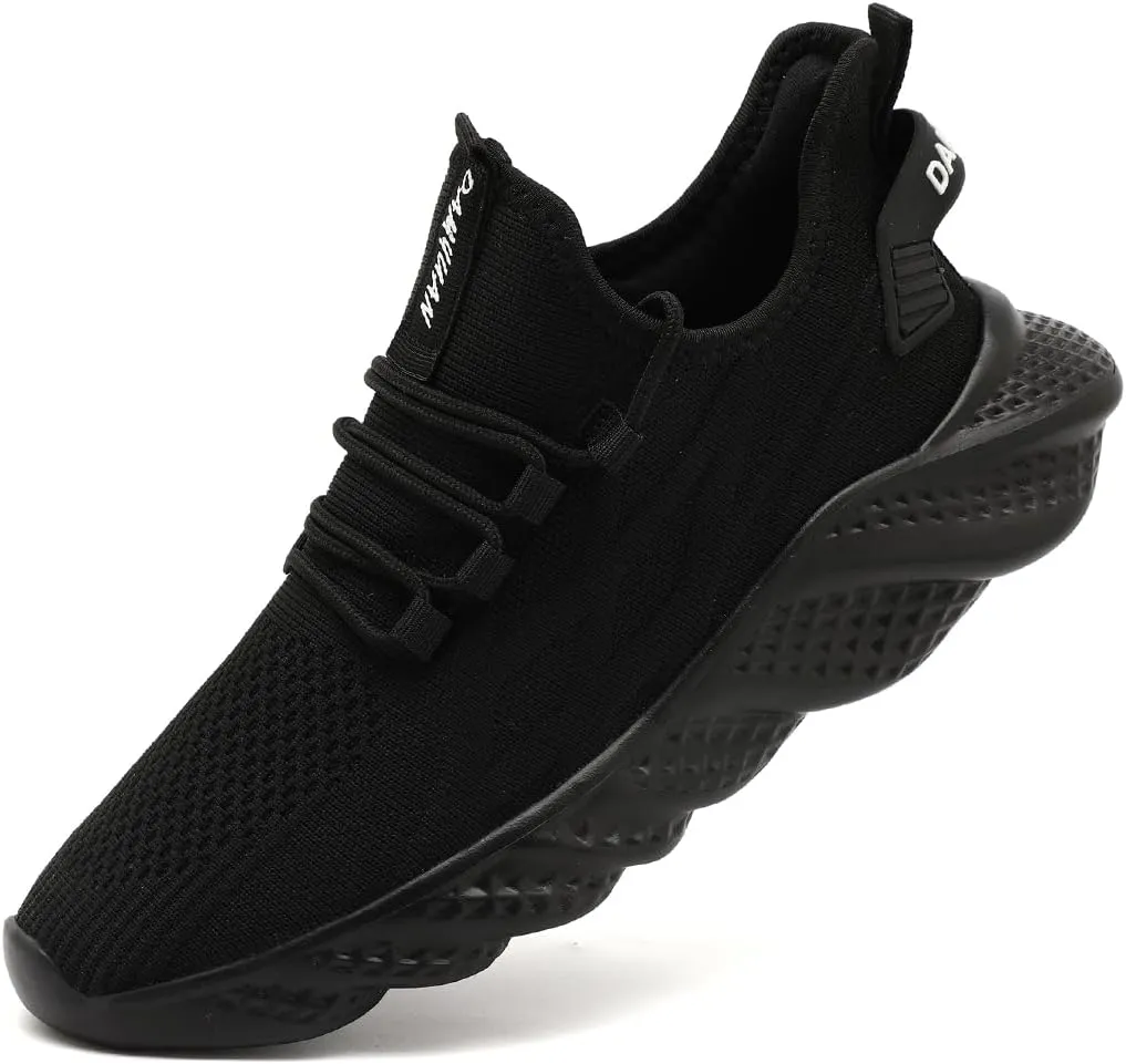 Mens Walking Shoes Running Trainers Sneakes Athletic Gym Fitness Sport Shoes Non Slip Breathable Mesh Comfortable Workout Fashion Slip On