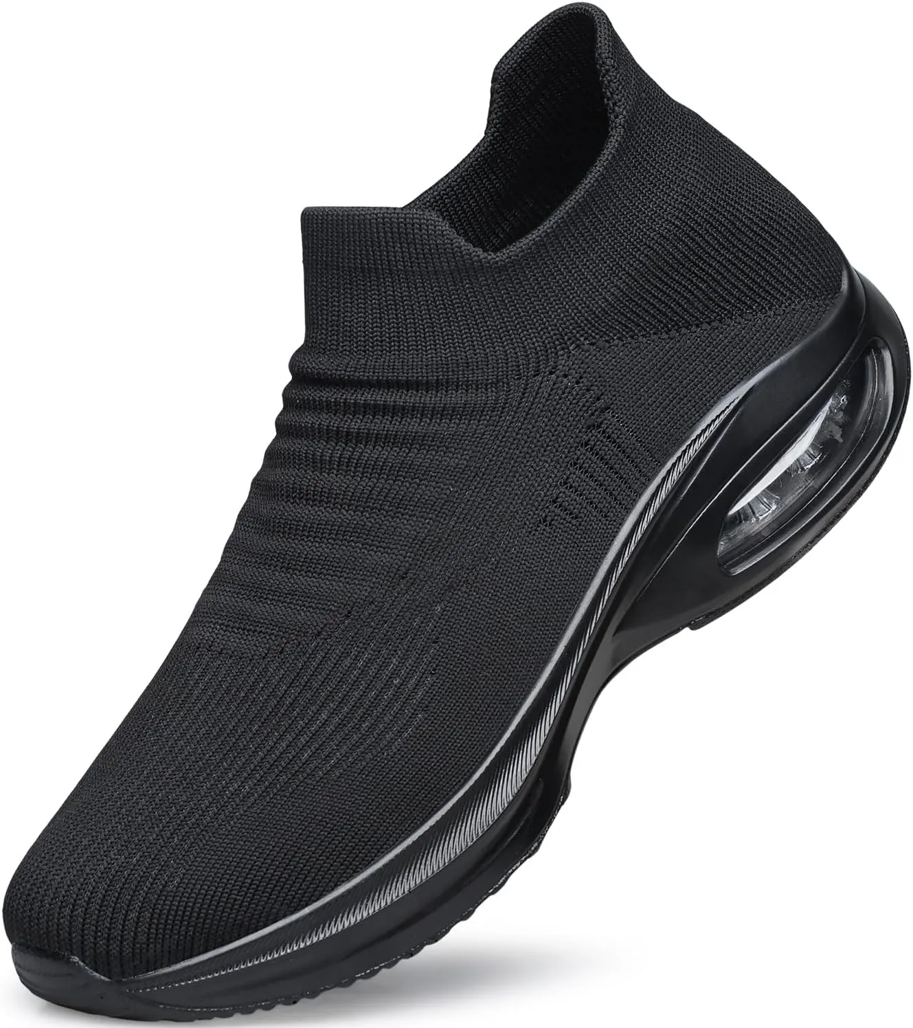Mens Walking Shoes Sock Casual Fashion Sneakers Comfortable Slip On Air Cushion Workout Athletic Gym Running Shoes