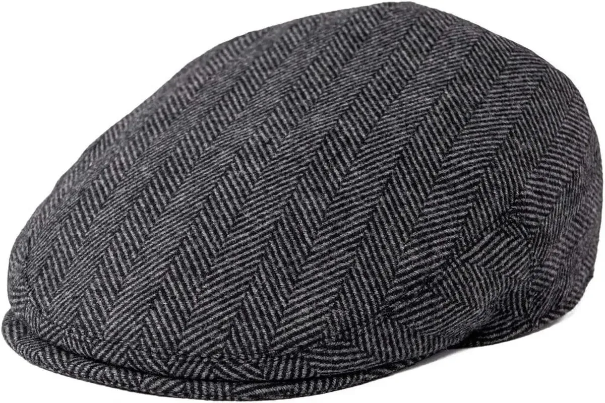 Mens Wool Flat Cap