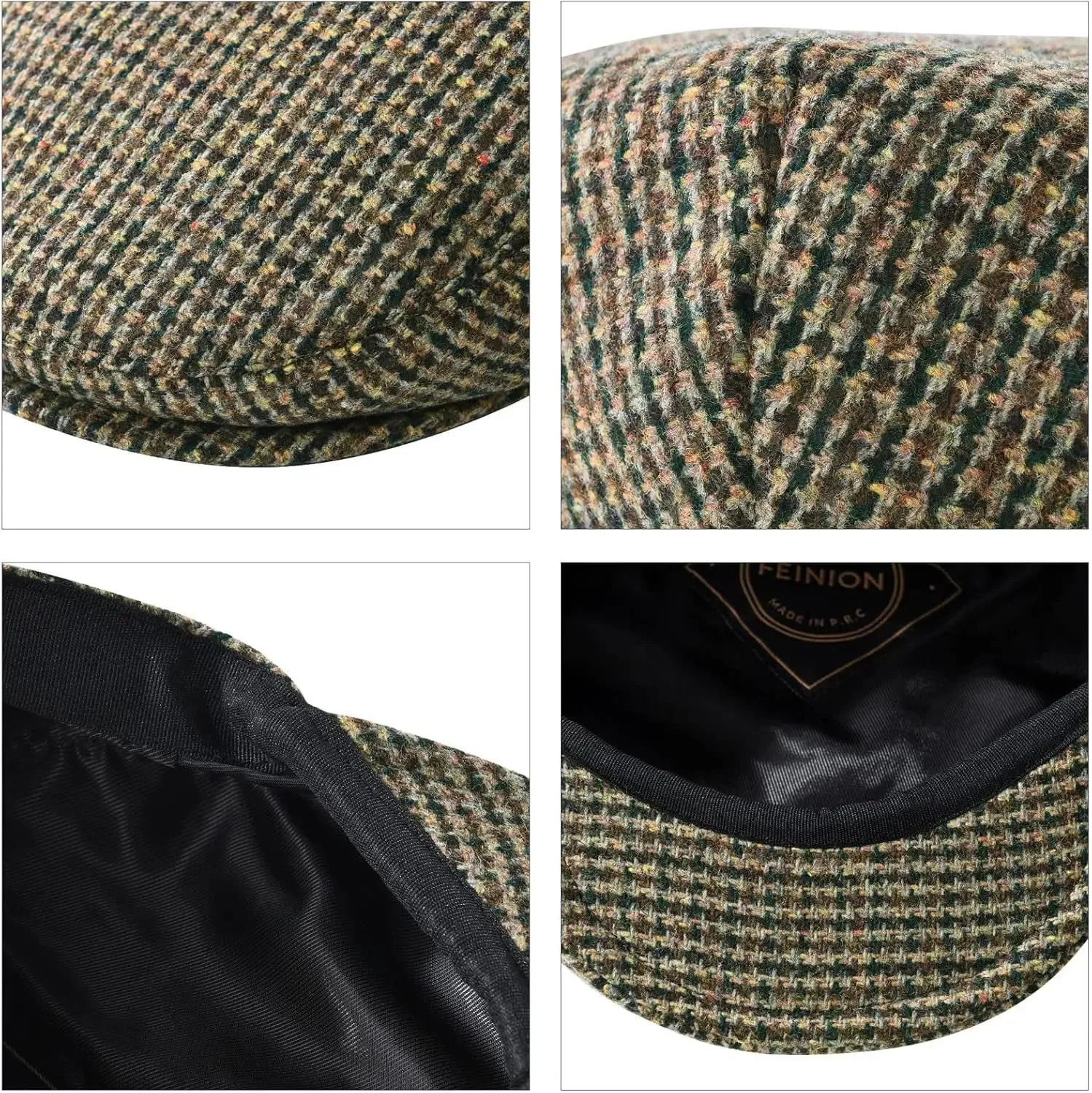 Mens Wool Flat Cap