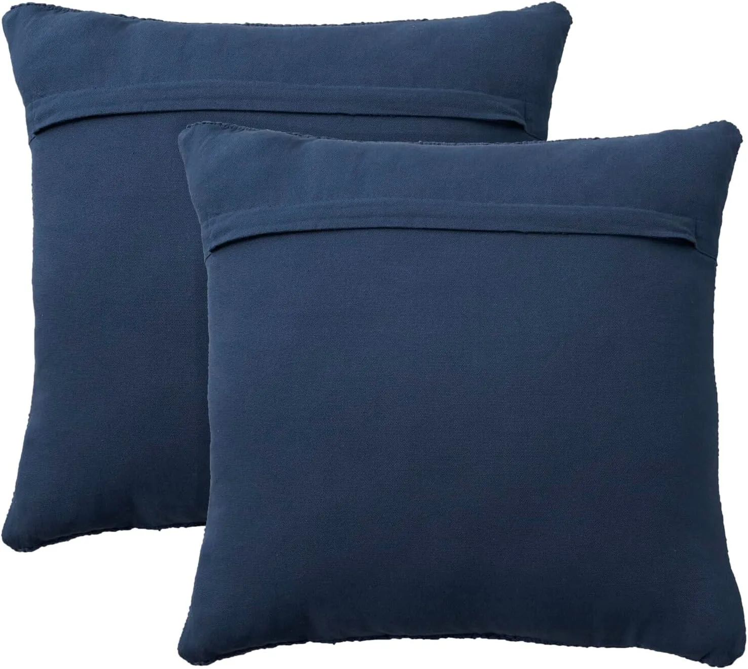 Mina Victory Lifestyle Throw Pillow, 18" x 18" Set of 2, Navy