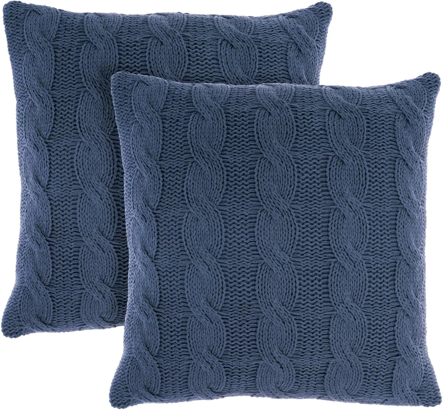 Mina Victory Lifestyle Throw Pillow, 18" x 18" Set of 2, Navy