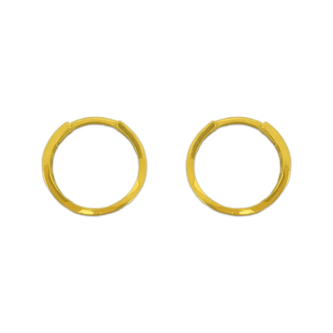Mini Flat Curvy Hoops
