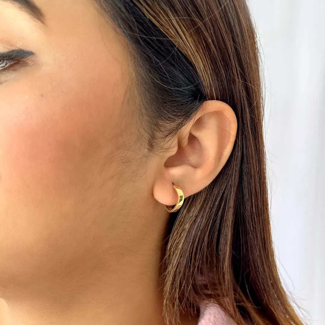 Mini Flat Curvy Hoops