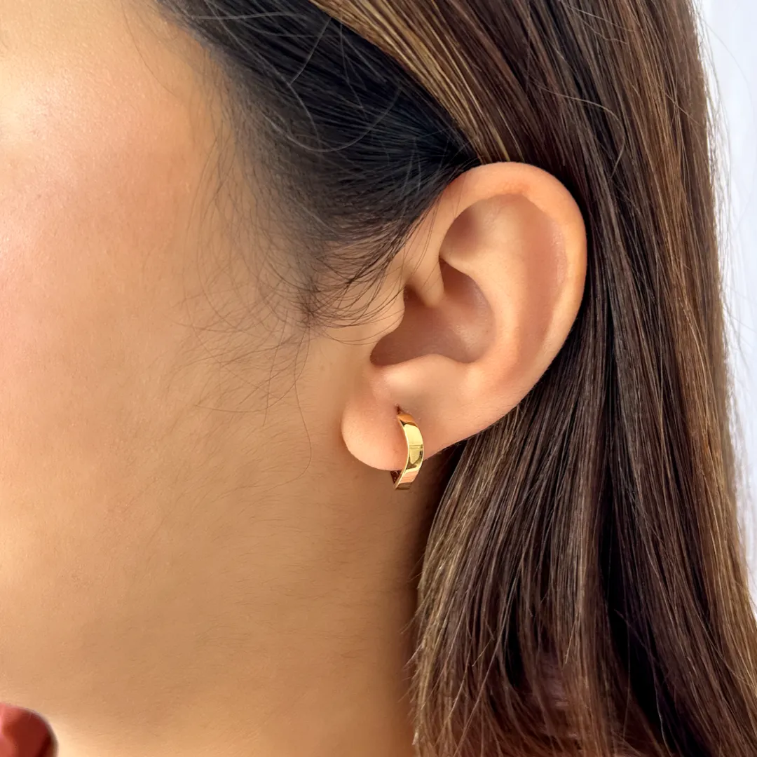 Mini Flat Curvy Hoops