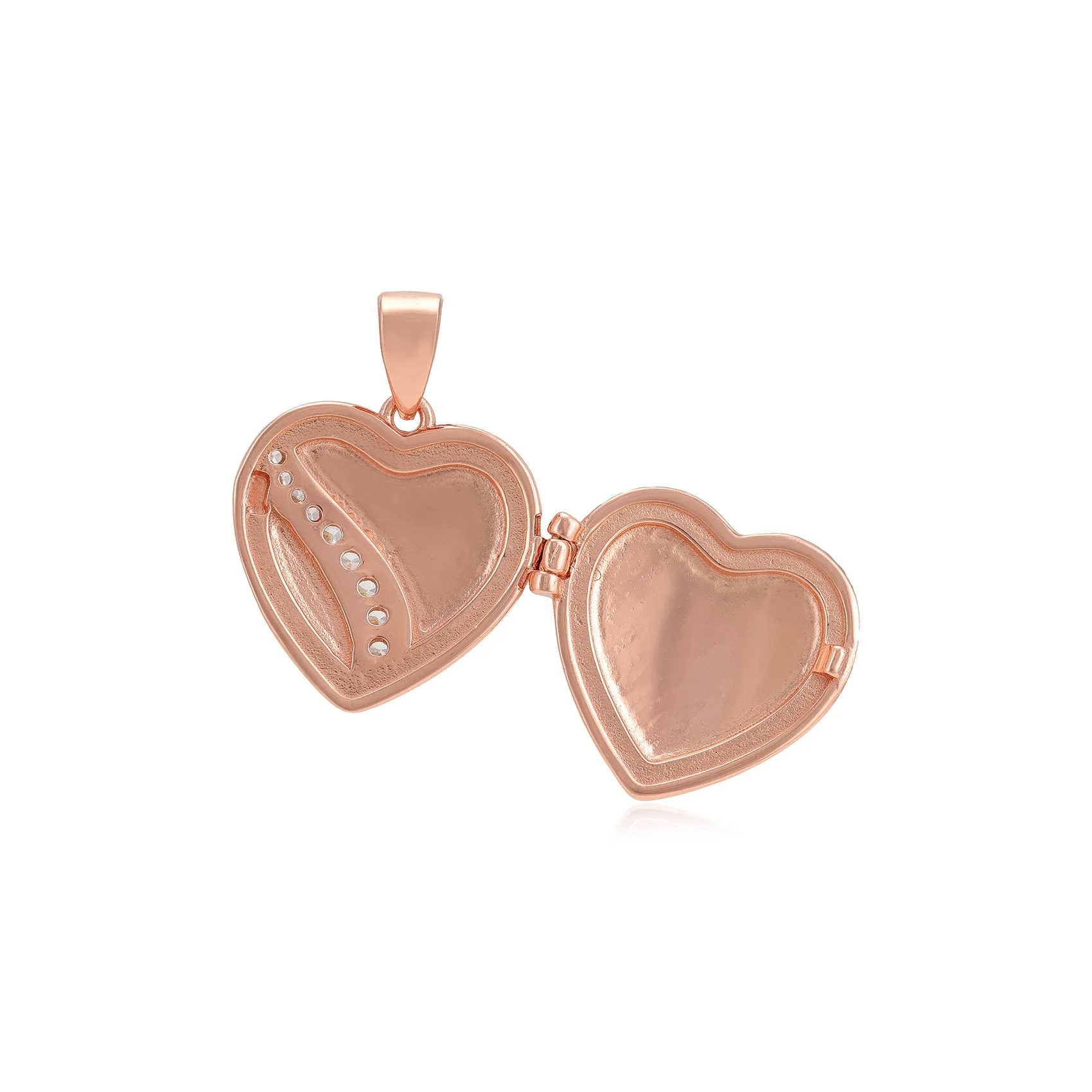 Minimal Glow Rose Gold Plated Heart Pendants
