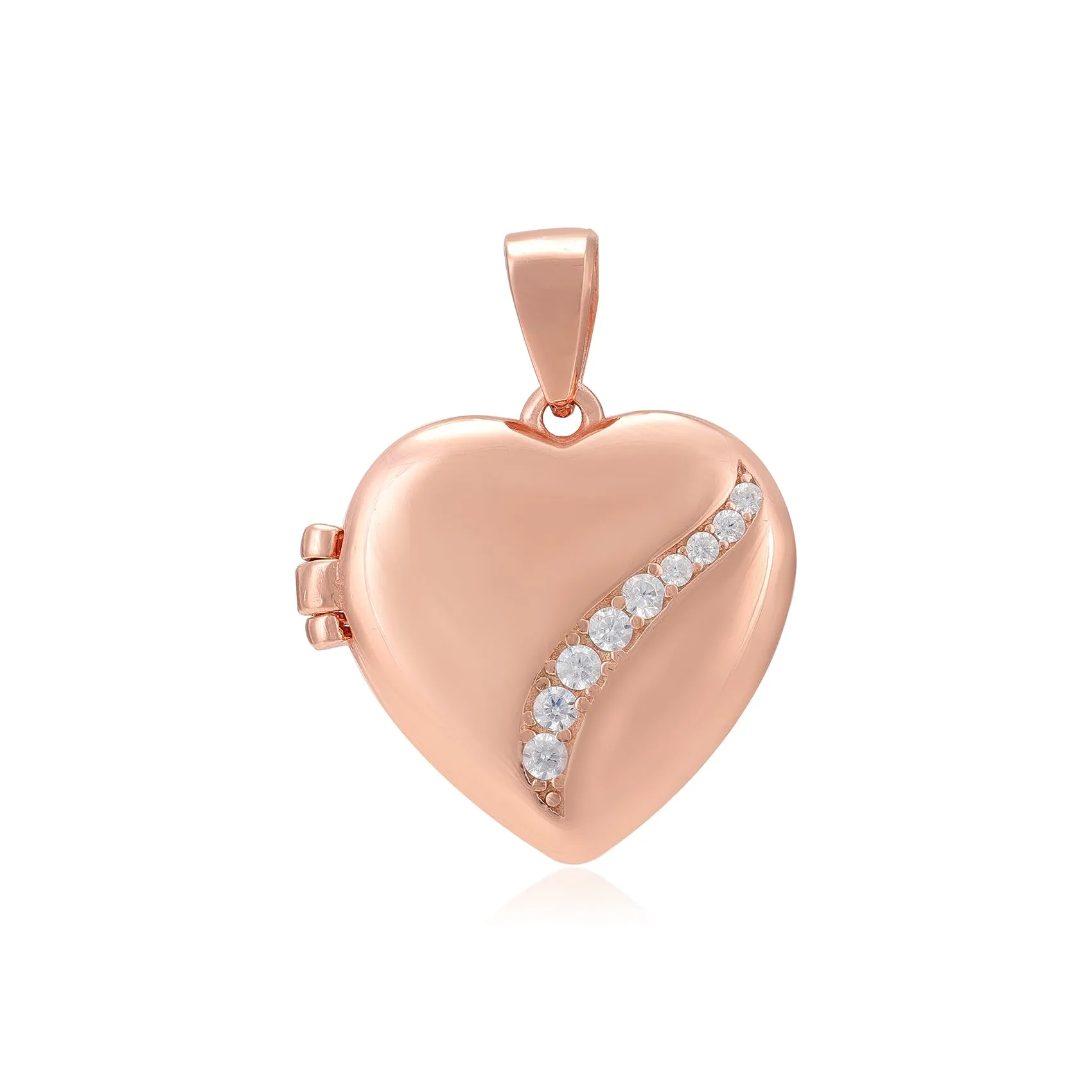 Minimal Glow Rose Gold Plated Heart Pendants