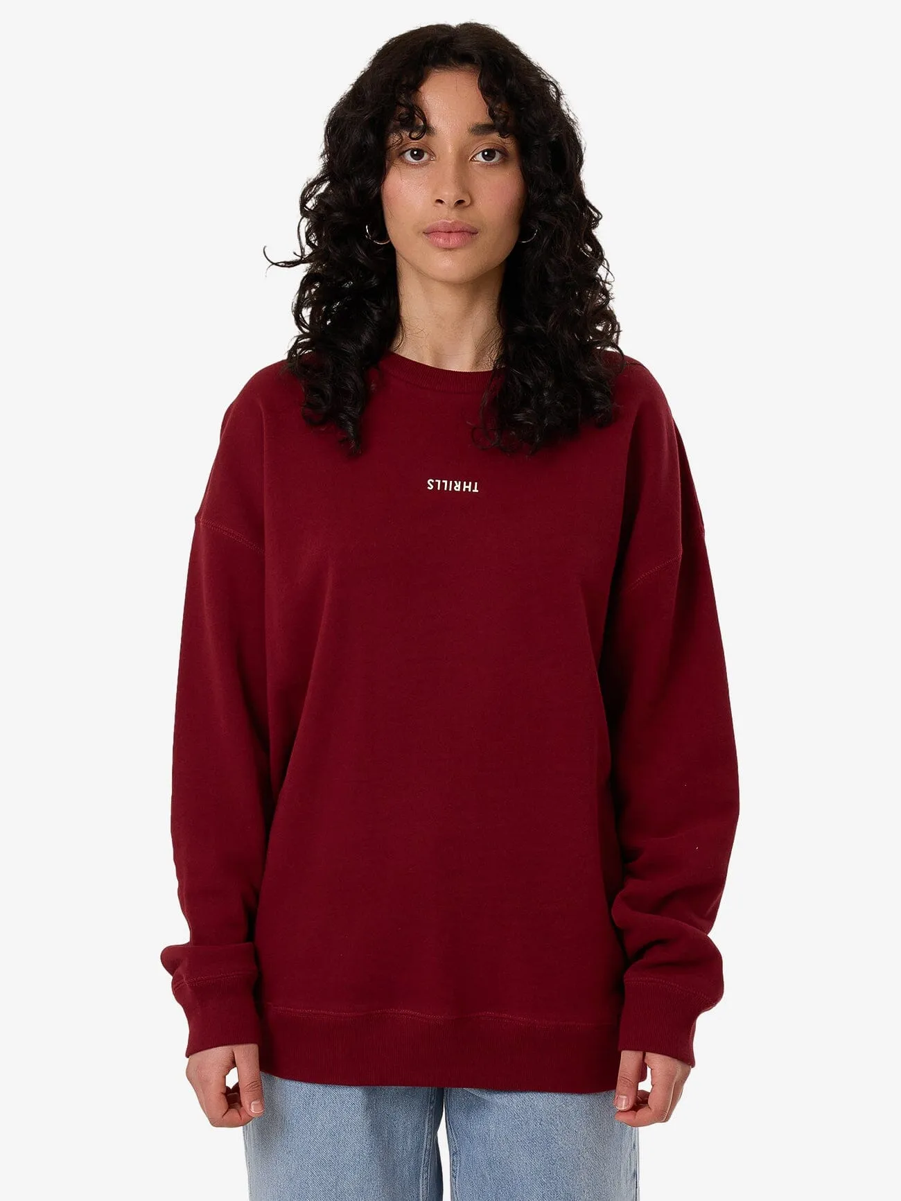 Minimal Thrills Slouch Crew - Cabernet