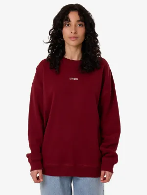 Minimal Thrills Slouch Crew - Cabernet