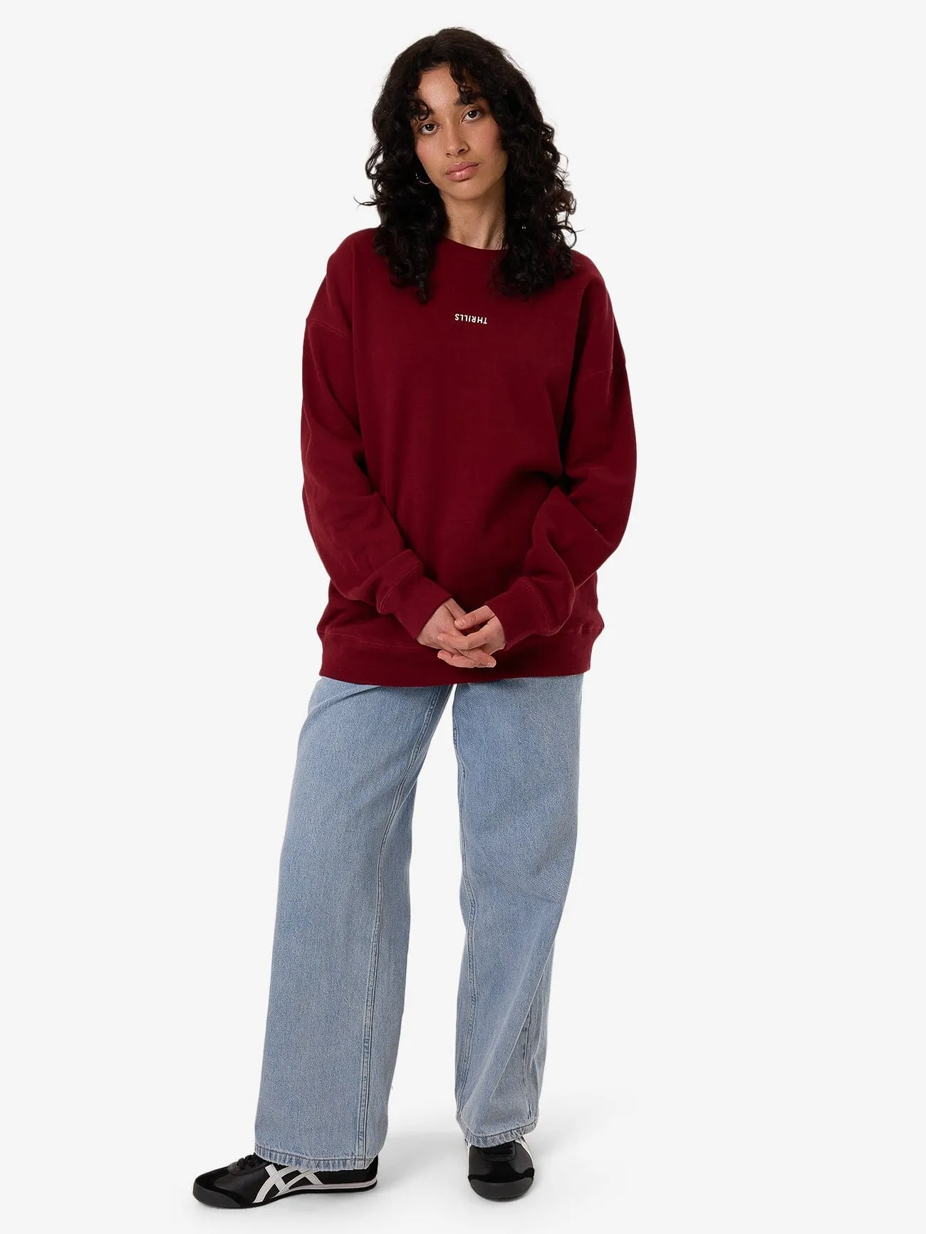 Minimal Thrills Slouch Crew - Cabernet