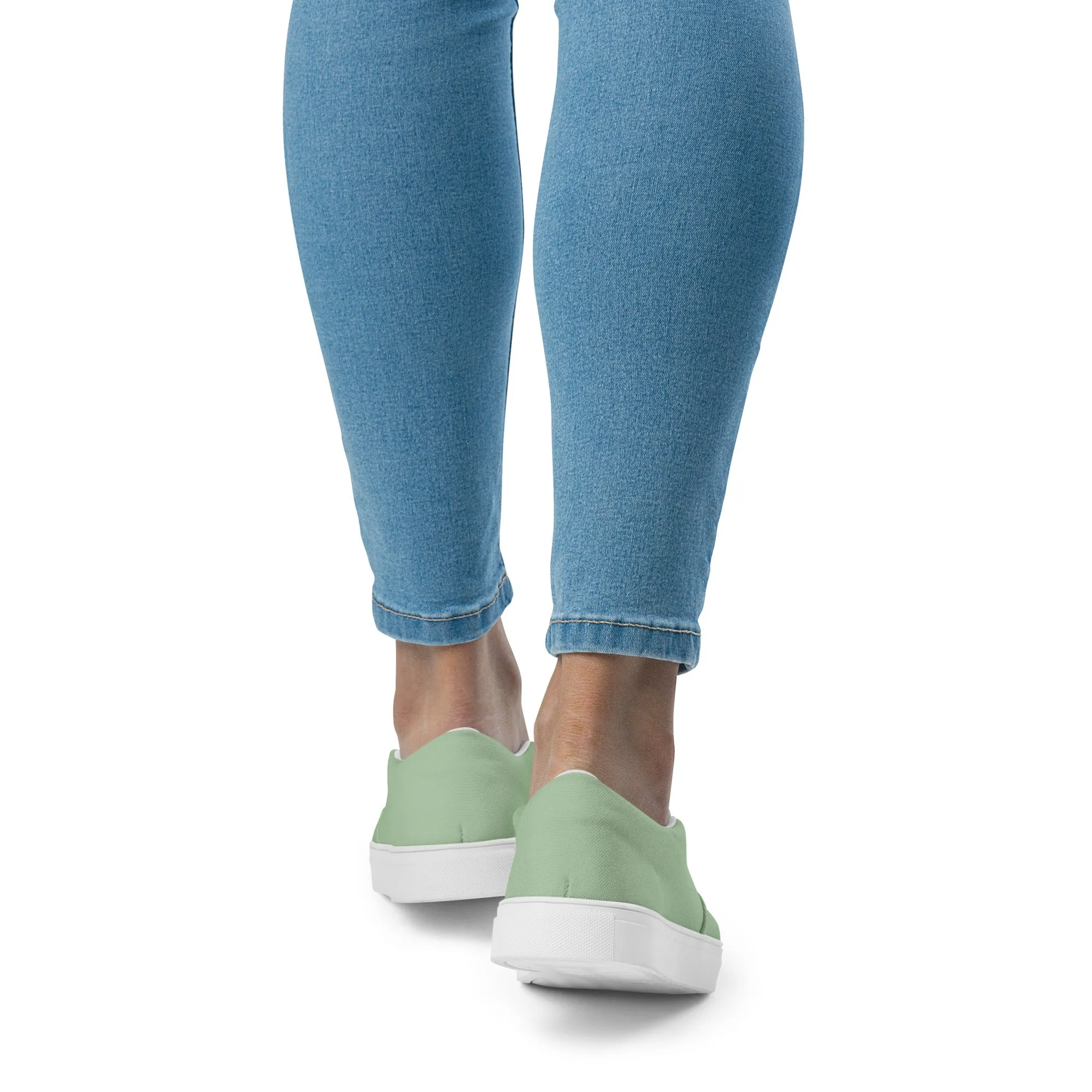 Mint Green Women’s Slip-on Canvas Shoes