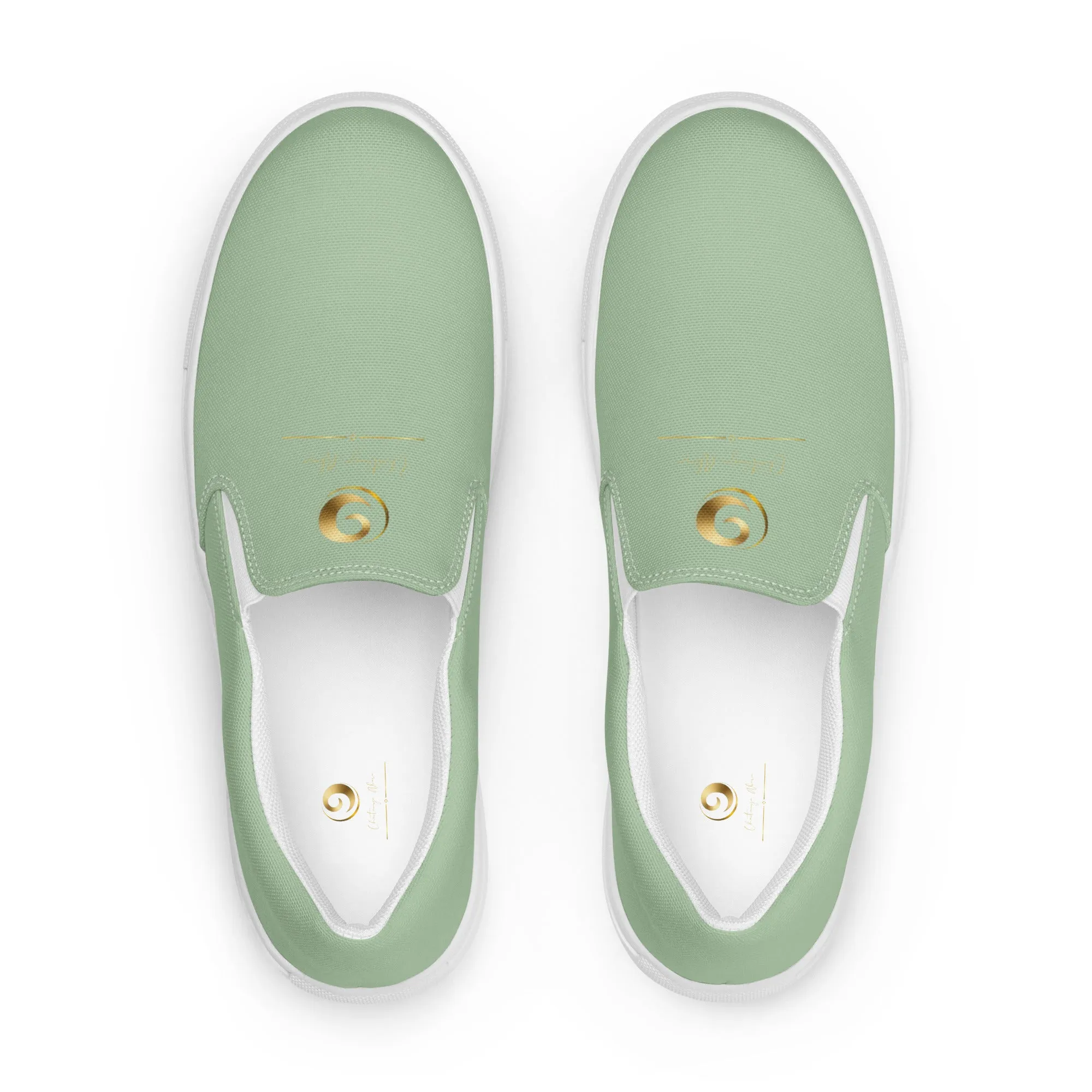 Mint Green Women’s Slip-on Canvas Shoes