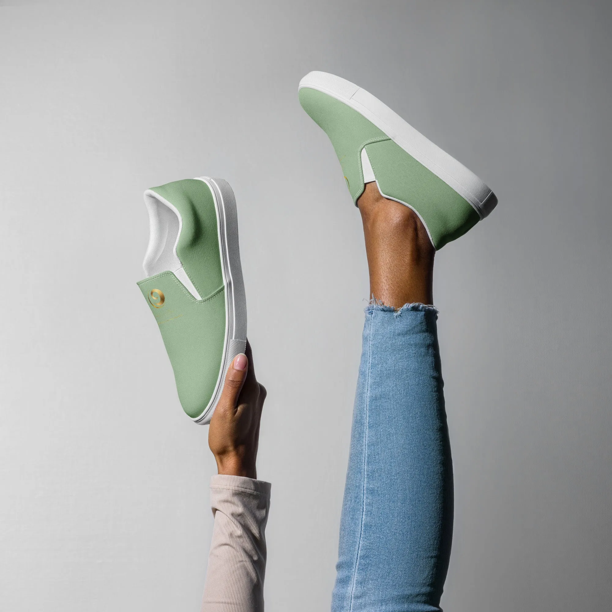 Mint Green Women’s Slip-on Canvas Shoes