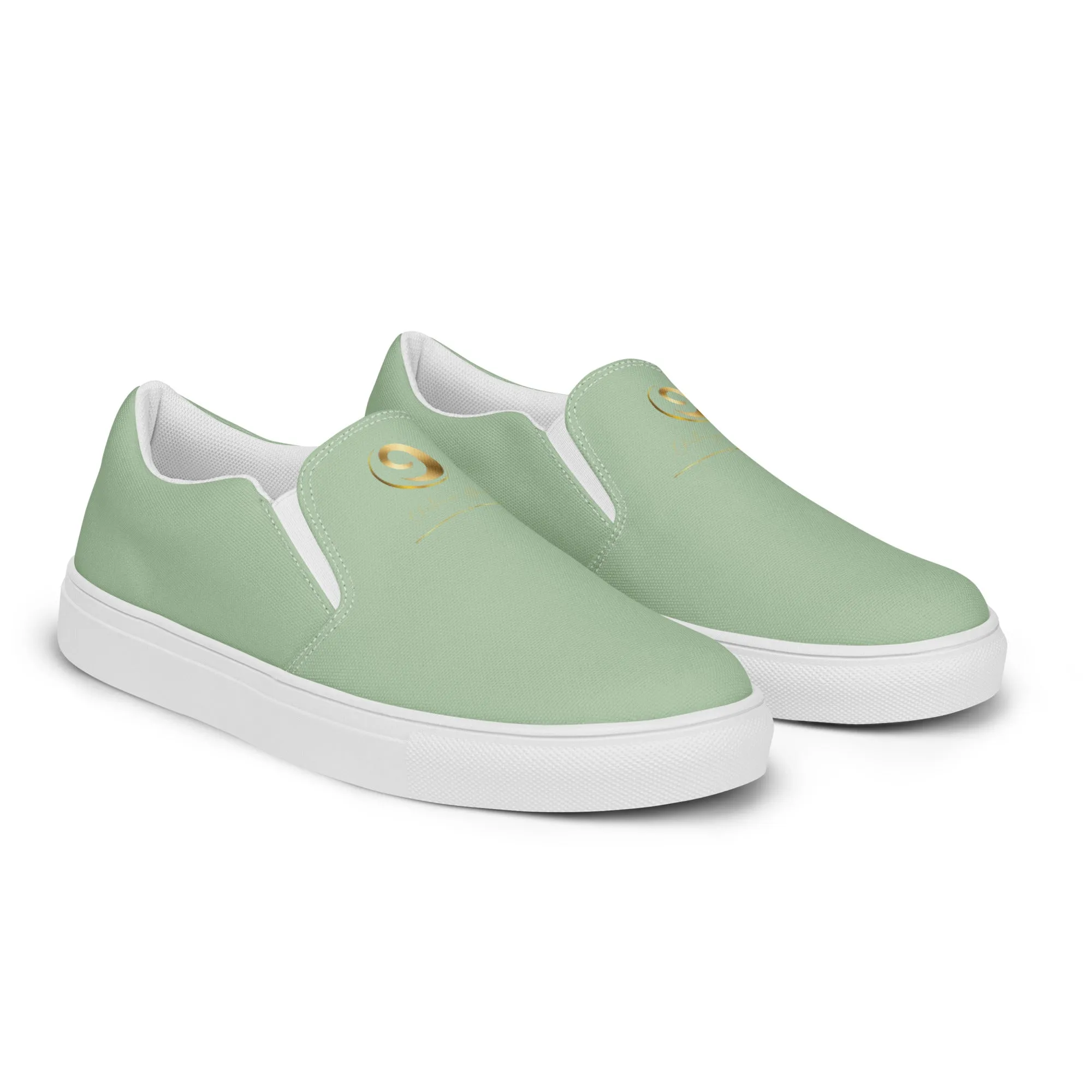 Mint Green Women’s Slip-on Canvas Shoes