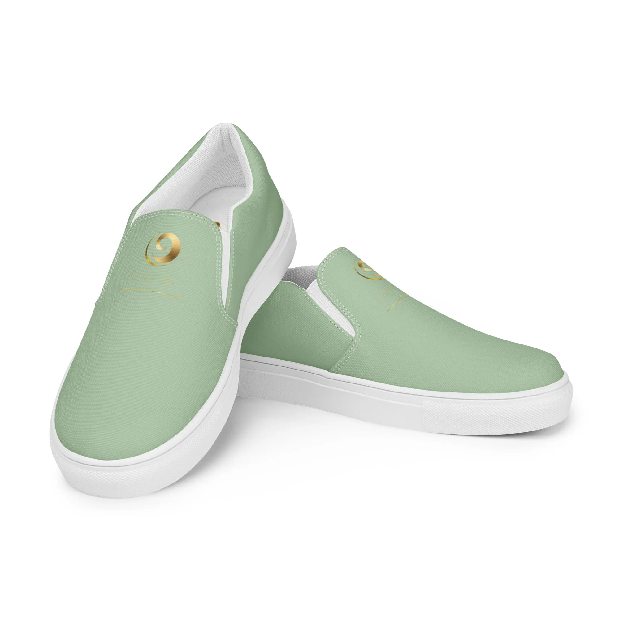Mint Green Women’s Slip-on Canvas Shoes
