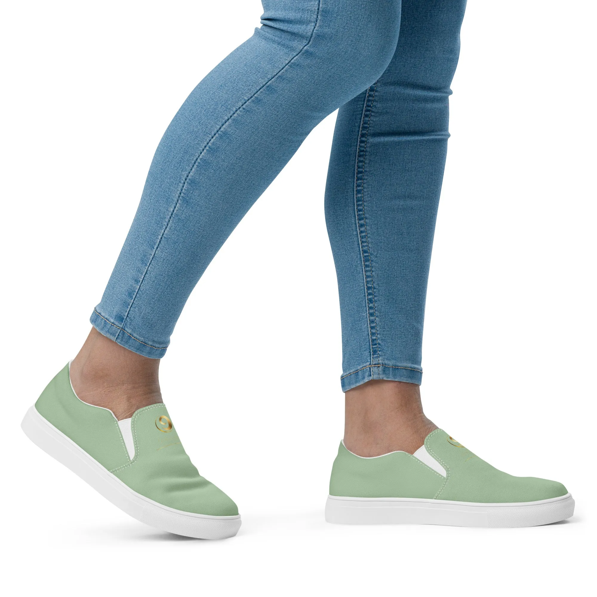 Mint Green Women’s Slip-on Canvas Shoes