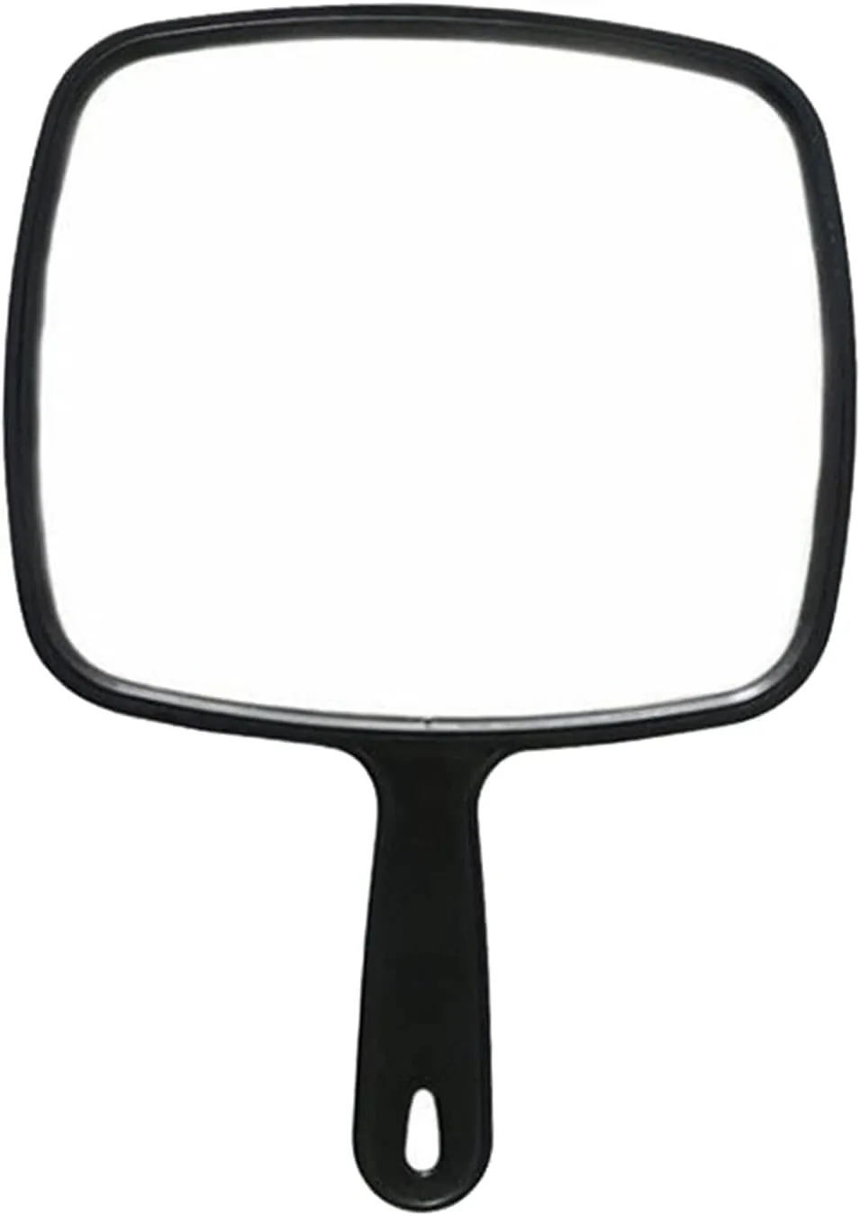 Mirror Professional Salon Hair Stylist Large Handheld Mirror w/Handle Wide Angle Handheld Cosmetic Mirror Dressing Paddle Salon Mirror