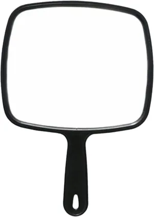 Mirror Professional Salon Hair Stylist Large Handheld Mirror w/Handle Wide Angle Handheld Cosmetic Mirror Dressing Paddle Salon Mirror