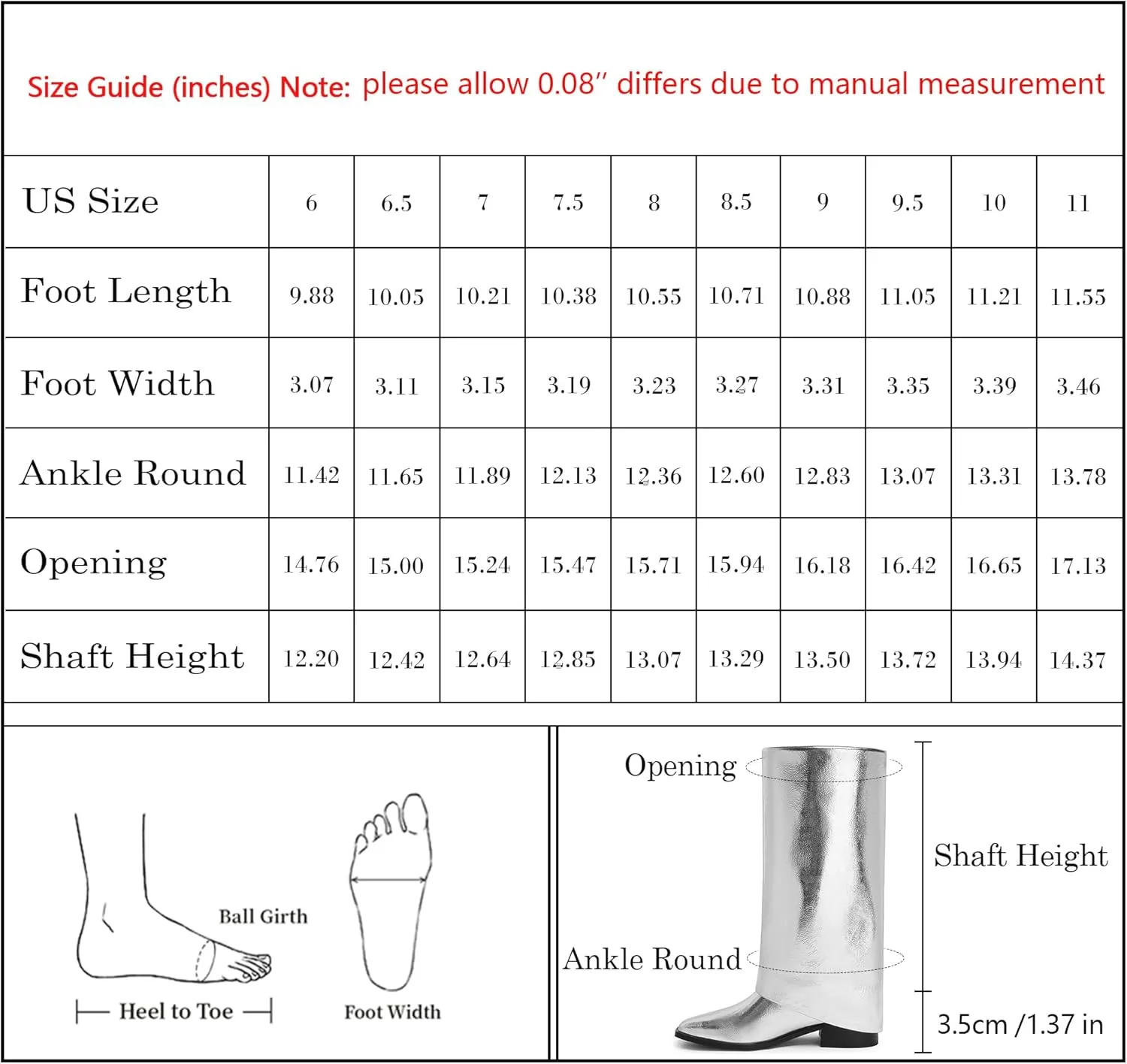 Modatope Mid Calf Boots for Women Fold Over Boots Square Toe Flat boots Slouch Riding Boots Slip On Shark Boots
