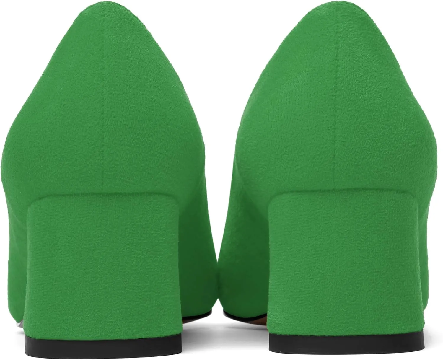 MODENCOCO Womens Suede Slip On Comfortable Formal Round Toe Office Chunky Low Heel Pumps Dress Shoes 2 Inch