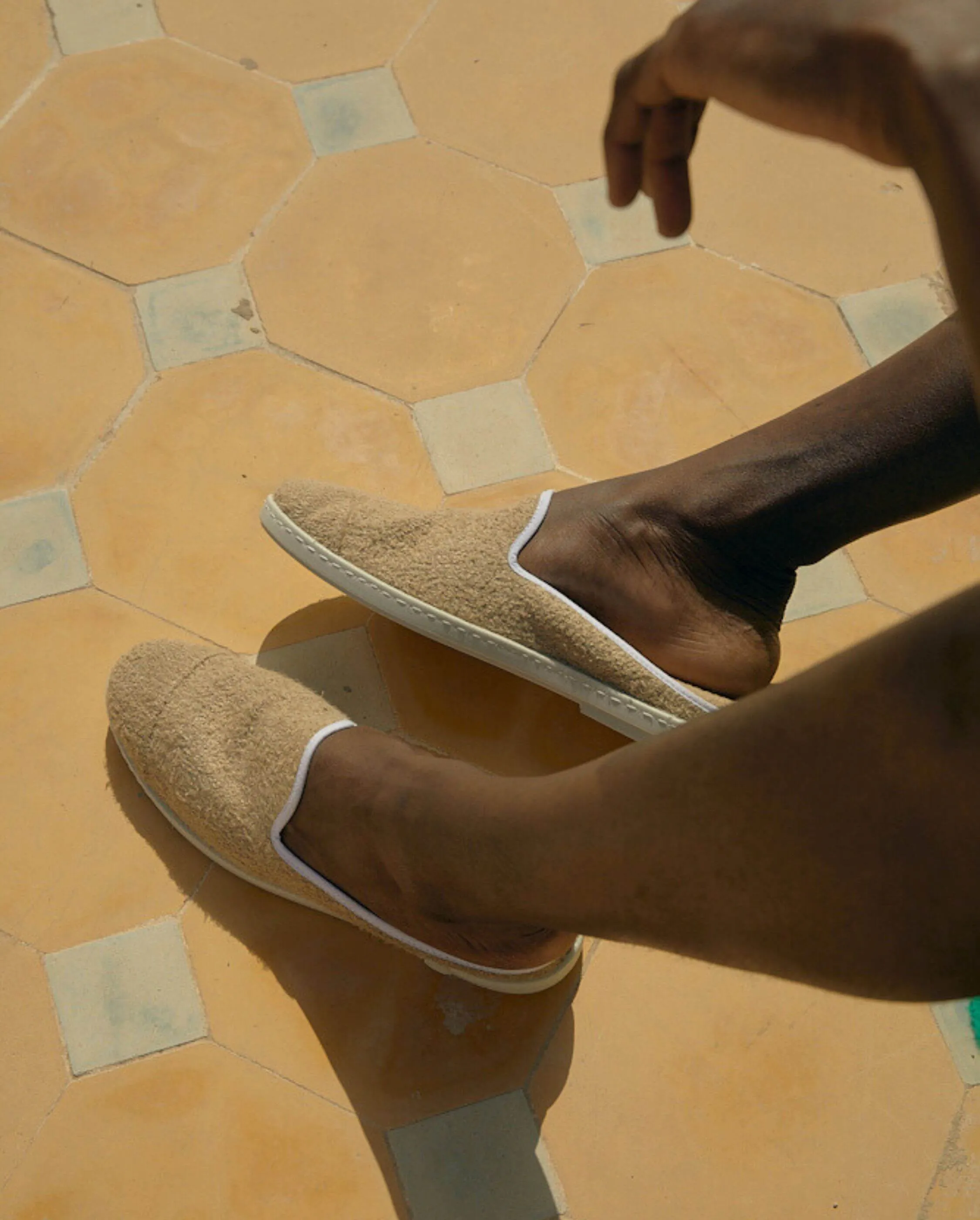 Mule homme éponge, beige