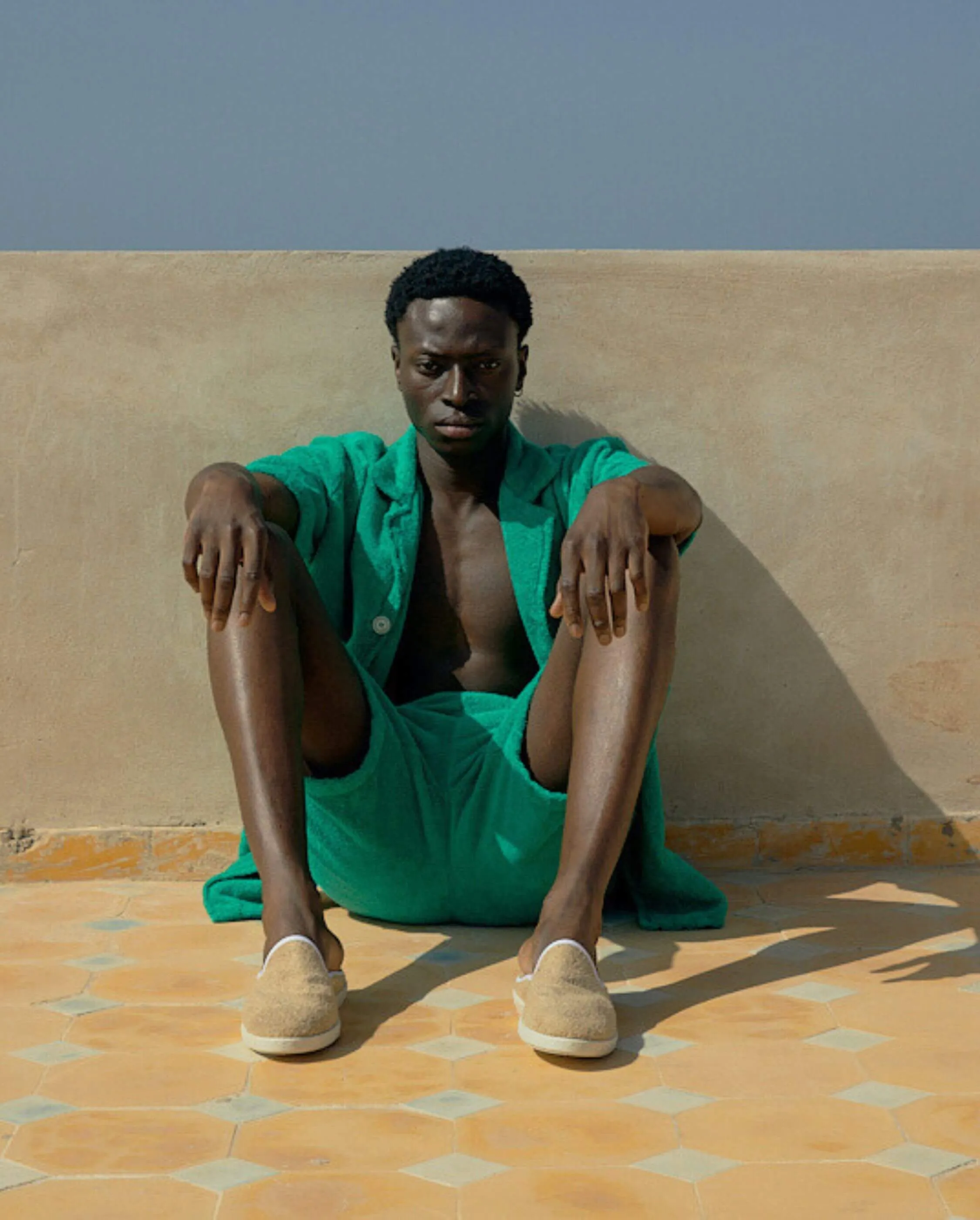 Mule homme éponge, beige