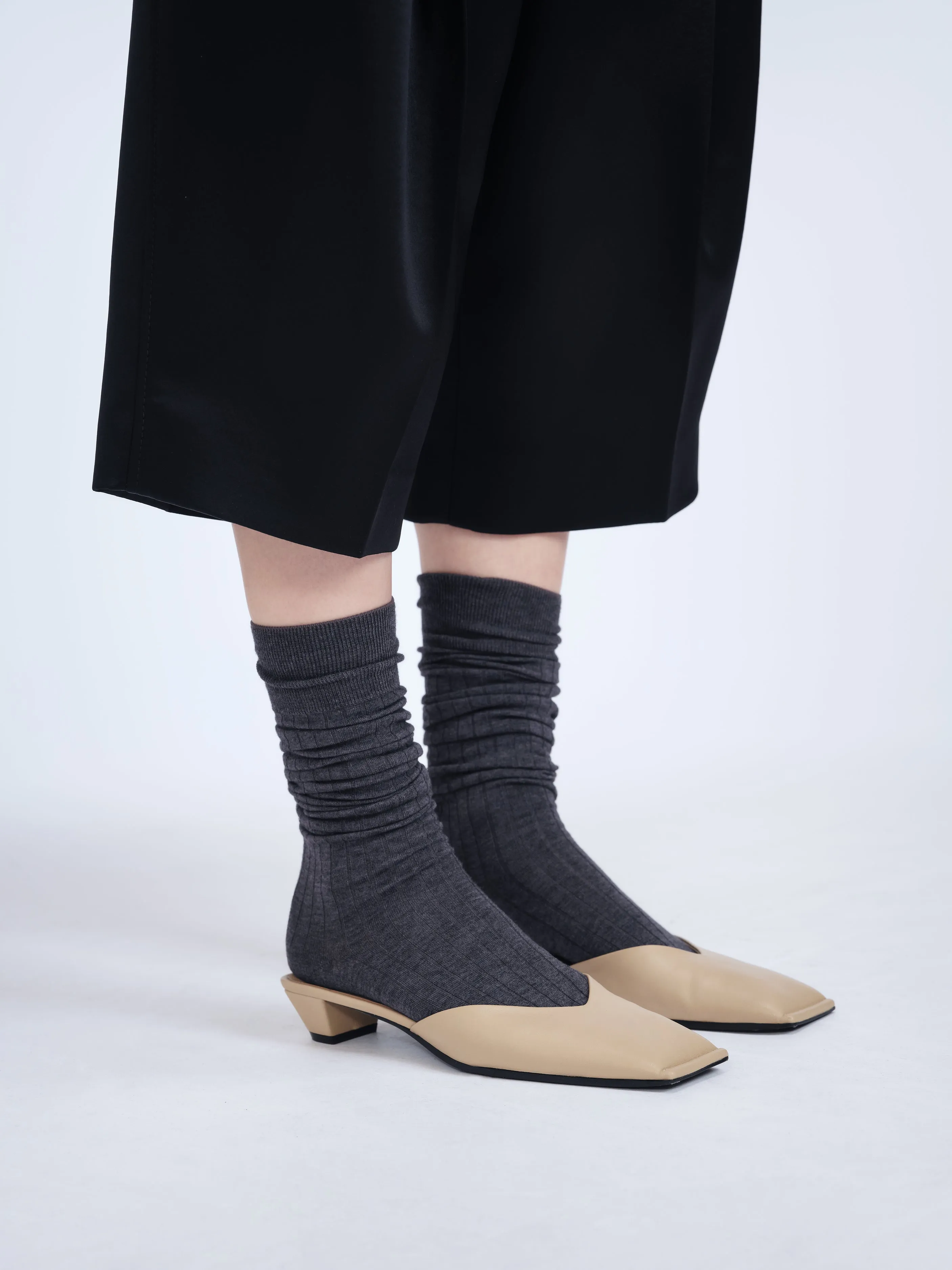 Mule à talon Vendôme en cuir