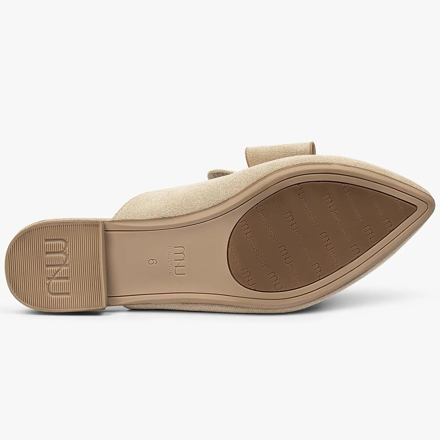 MUSSHOE Mules for Women Flats Comfortable Pointed Toe Slip on Women Mules Flats…
