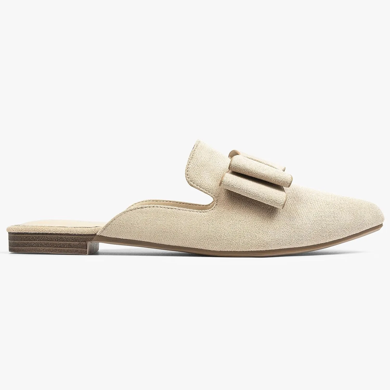 MUSSHOE Mules for Women Flats Comfortable Pointed Toe Slip on Women Mules Flats…