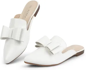MUSSHOE Mules for Women Flats Comfortable Pointed Toe Slip on Women Mules Flats…
