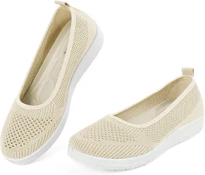 MUSSHOE Walking Shoes Women Breathe Mesh Slip On Sneakers Women Comfortable Lightweight