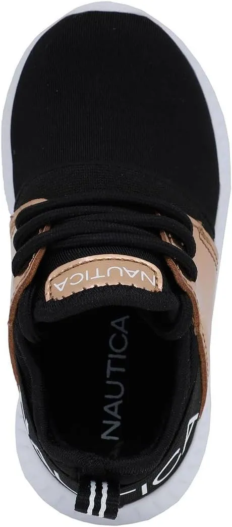 Nautica Kids Girls Metallic Fashion Sneaker Lace-Up Athletic Running Shoe I kappil I (Big Kid - Little Kid - Toddler)