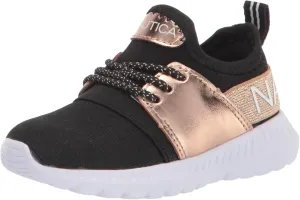 Nautica Kids Girls Metallic Fashion Sneaker Lace-Up Athletic Running Shoe I kappil I (Big Kid - Little Kid - Toddler)