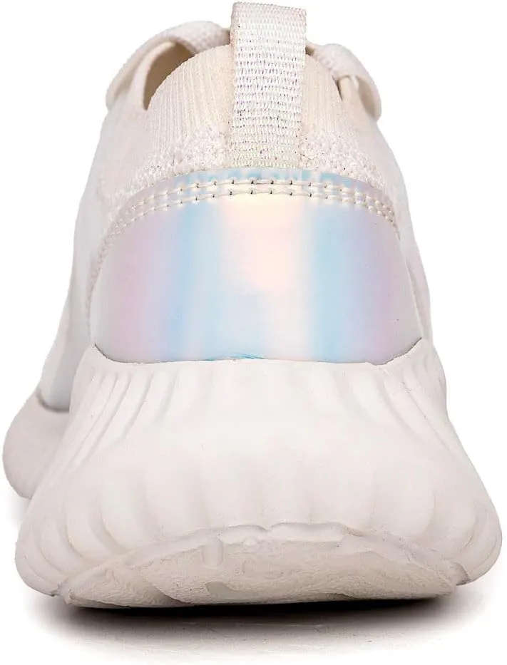 Nautica Kids Girls Metallic Fashion Sneaker Lace-Up Athletic Running Shoe I kappil I (Big Kid - Little Kid - Toddler)
