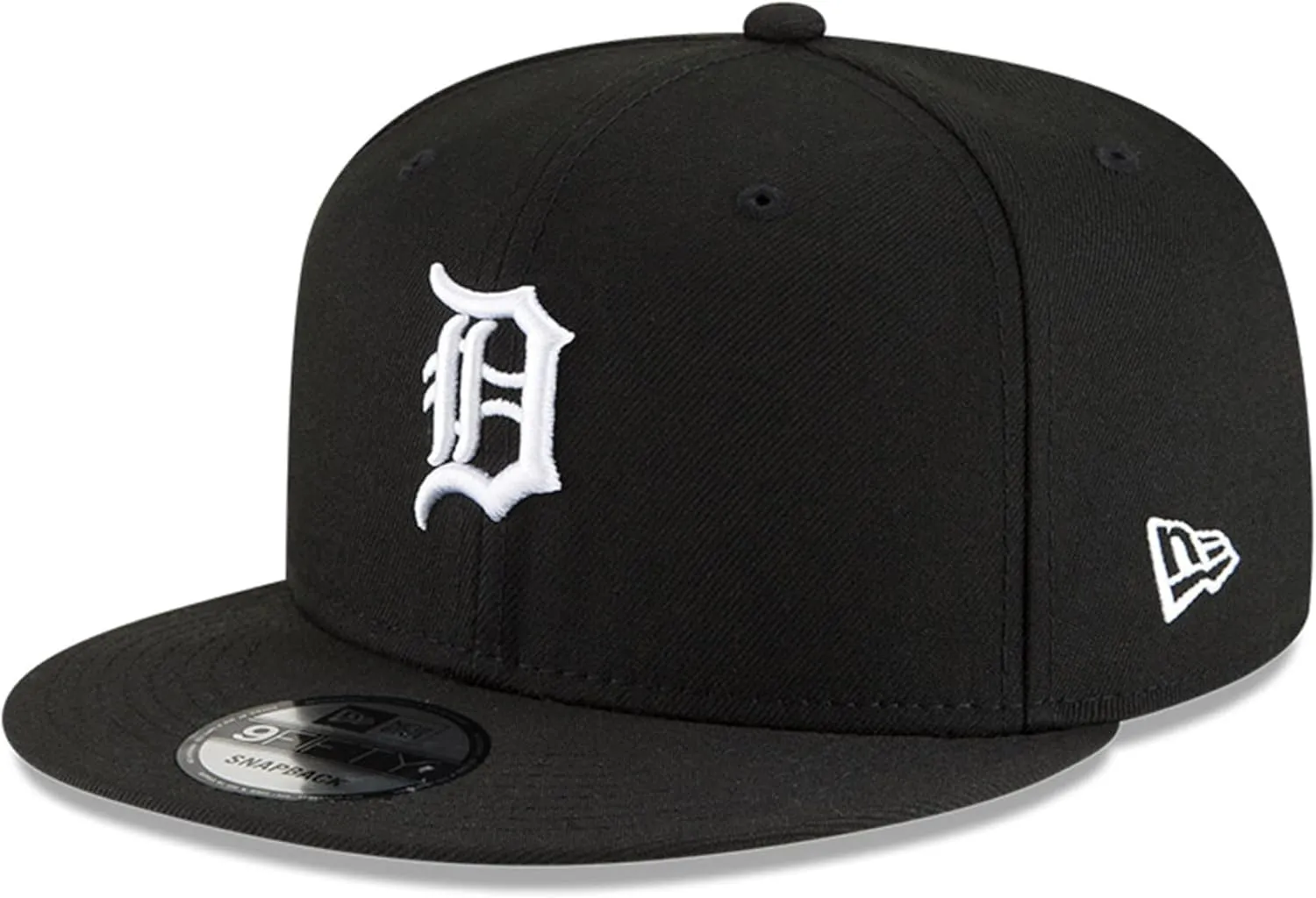 New Era Unisex-Adult MLB 9Fifty Black White Primary Logo Adjustable Snapback Hat Cap One Size Fits All