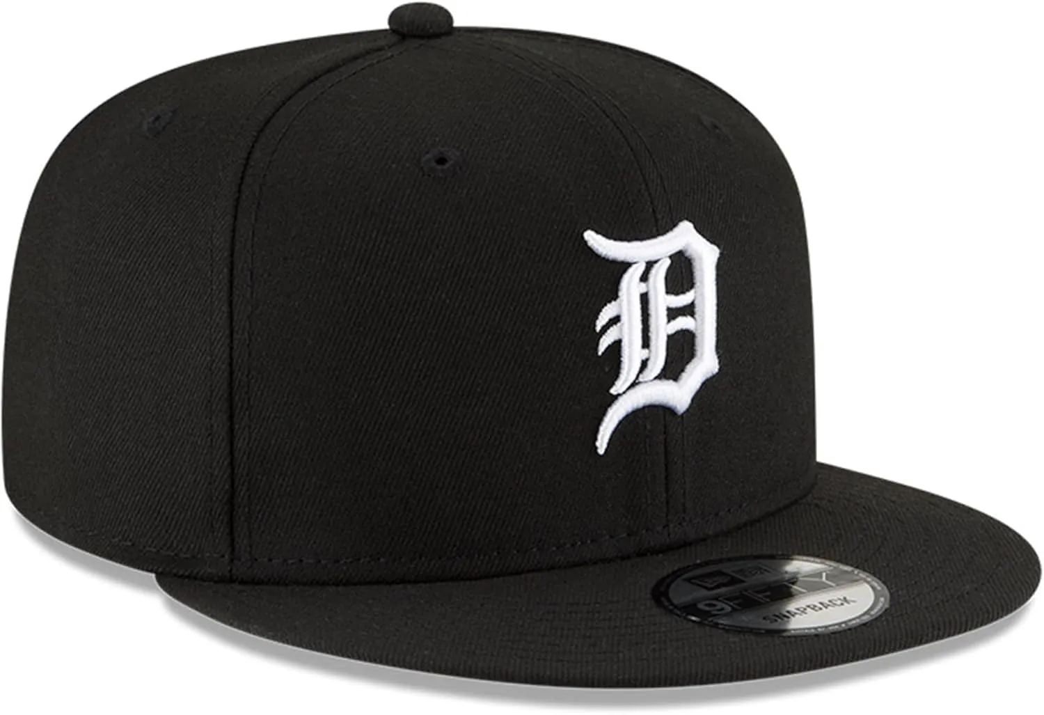 New Era Unisex-Adult MLB 9Fifty Black White Primary Logo Adjustable Snapback Hat Cap One Size Fits All