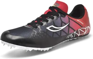 New Track and Field Shoes - Unisex, All Ages - Black - Mesh - Athletic - Minimal Cushioning - Lace-Up - Round Toe - Flat Heel - Sprint Running - Nail Spikes - US Size 12