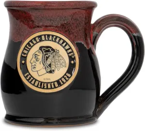 NHL Team 14-oz Two-Tone Tall Belly Mug, Handmade Large Ceramic Coffee Mug with Team Logo for True Fans, Premium Deneen Pottery Made in USA
