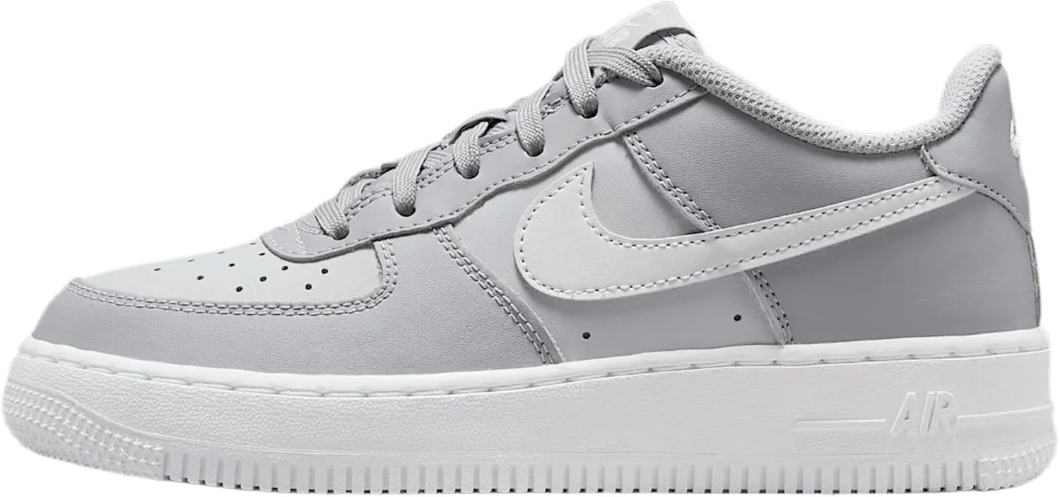Nike Air Force 1 Big Kids' Shoes (FV5948-005, Wolf Grey/Pure Platinum/White)