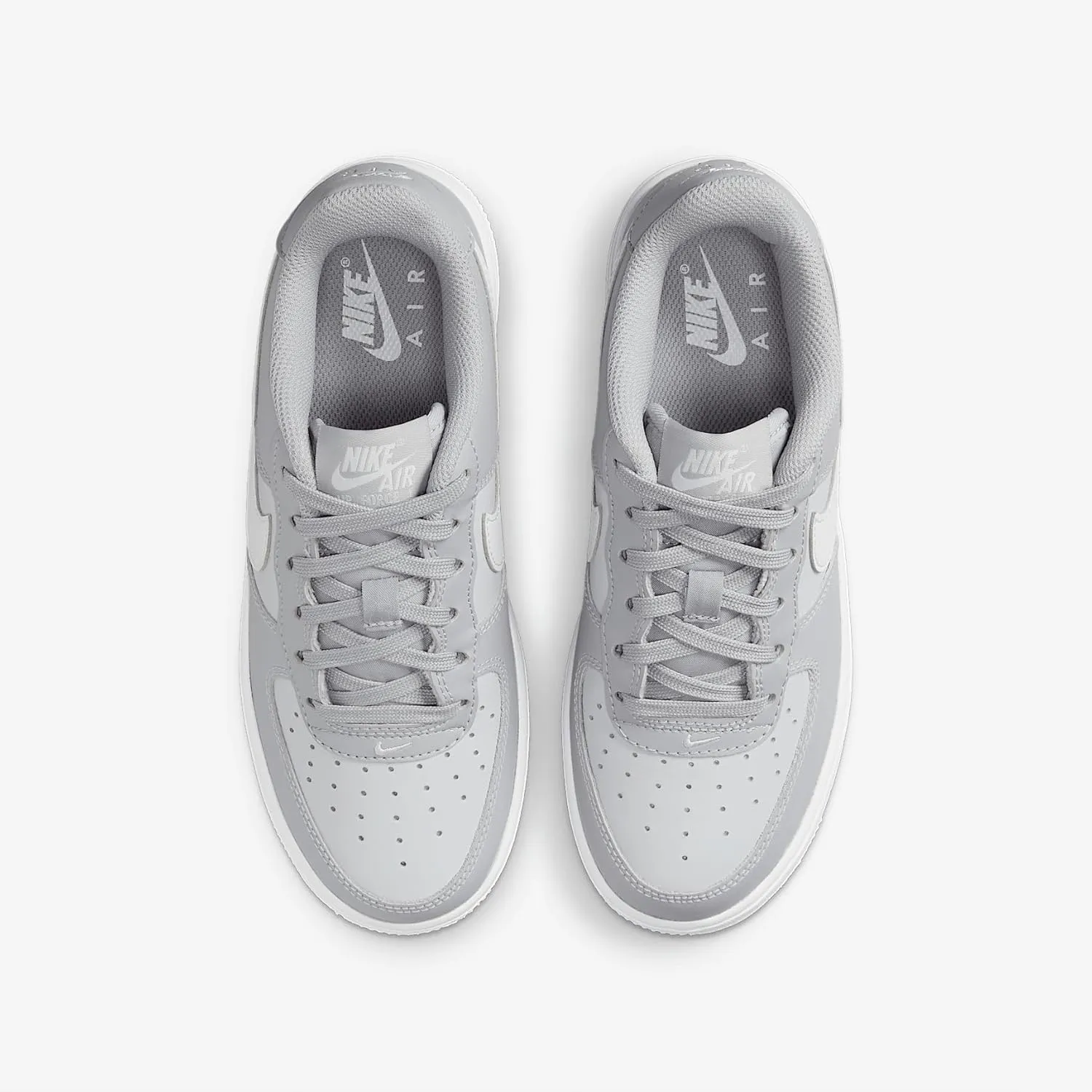 Nike Air Force 1 Big Kids' Shoes (FV5948-005, Wolf Grey/Pure Platinum/White)