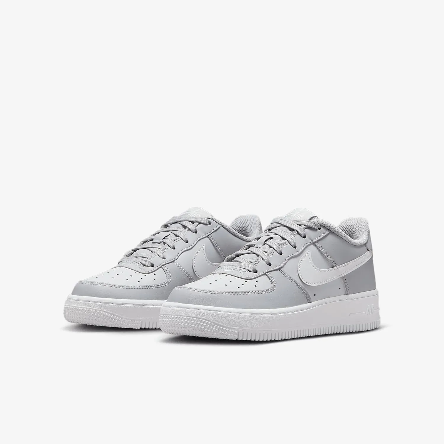 Nike Air Force 1 Big Kids' Shoes (FV5948-005, Wolf Grey/Pure Platinum/White)
