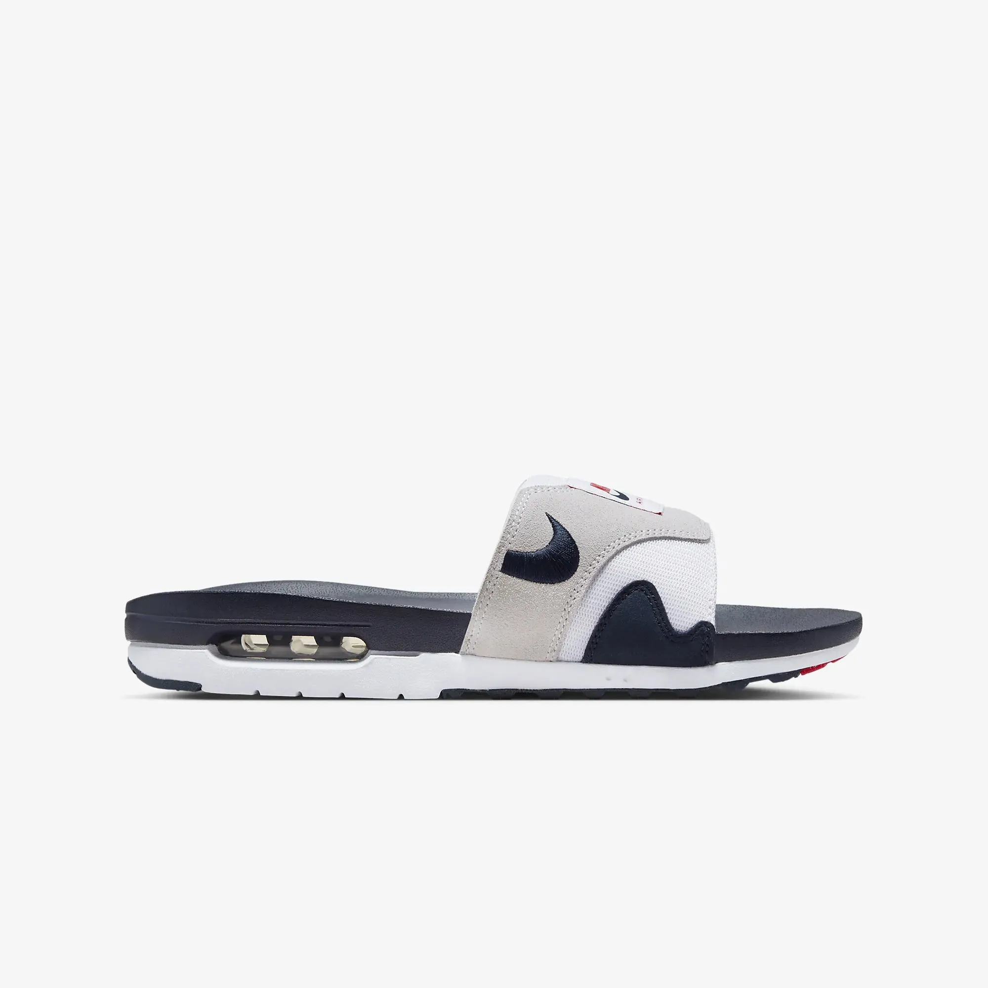 Nike | AIR MAX 1  { WHITE/OBSIDIAN-LT NEUTRAL GREY/UNIVERSITY