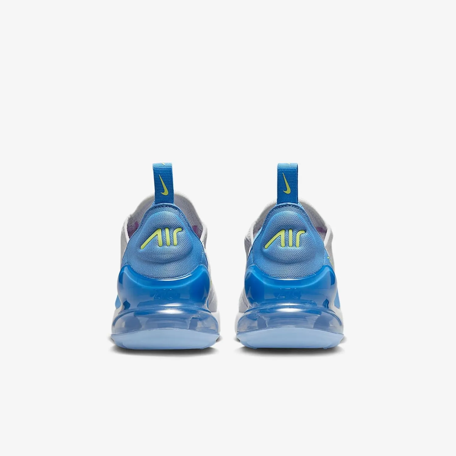 Nike Air Max 270 Big Kids' Shoes (IB4401-043, Pure Platinum/Rush Fuchsia/Blue Beyond/Light Lemon Twist)