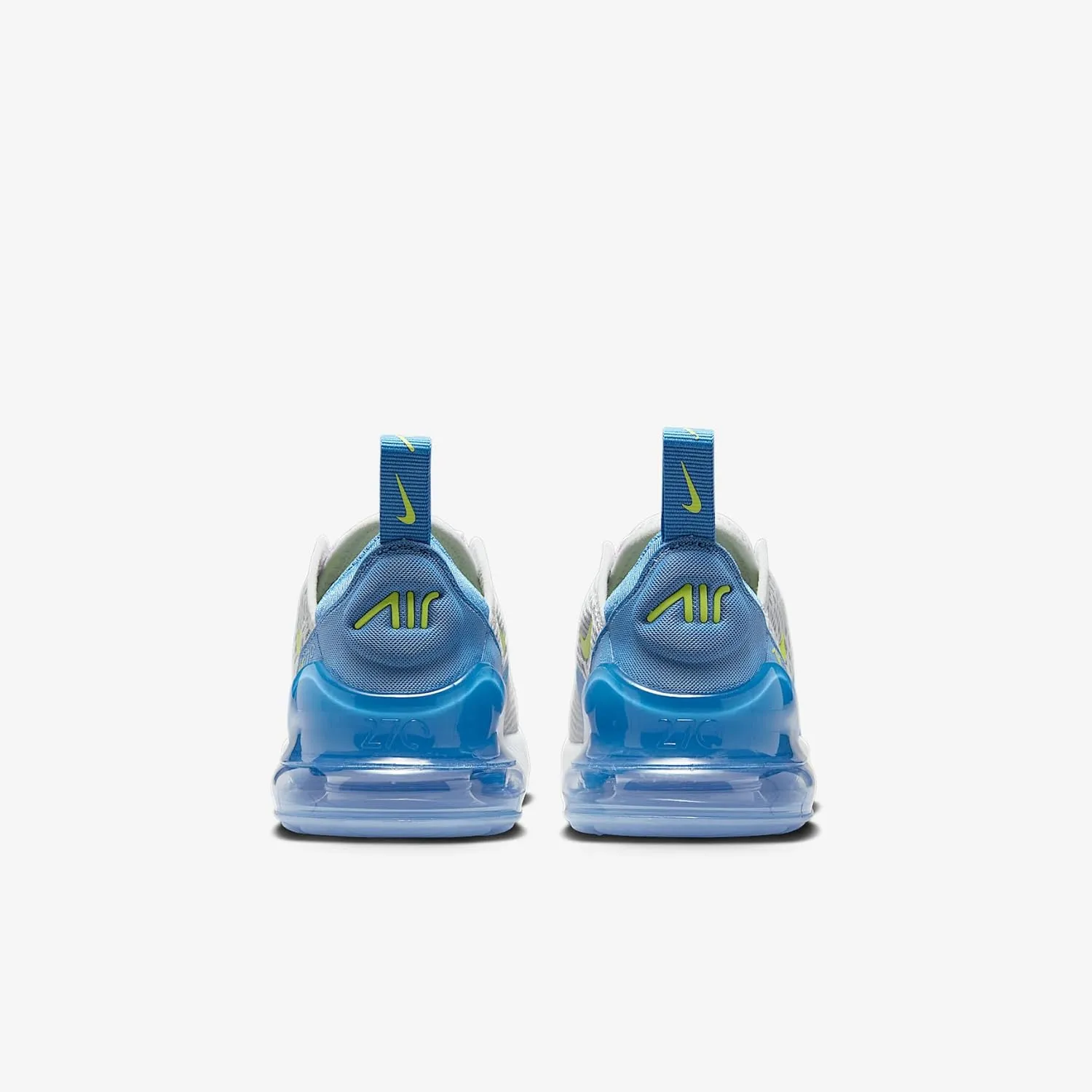 Nike Air Max 270 Little Kids' Shoes (IB4404-043, Pure Platinum/Rush Fuchsia/Blue Beyond/Light Lemon Twist)
