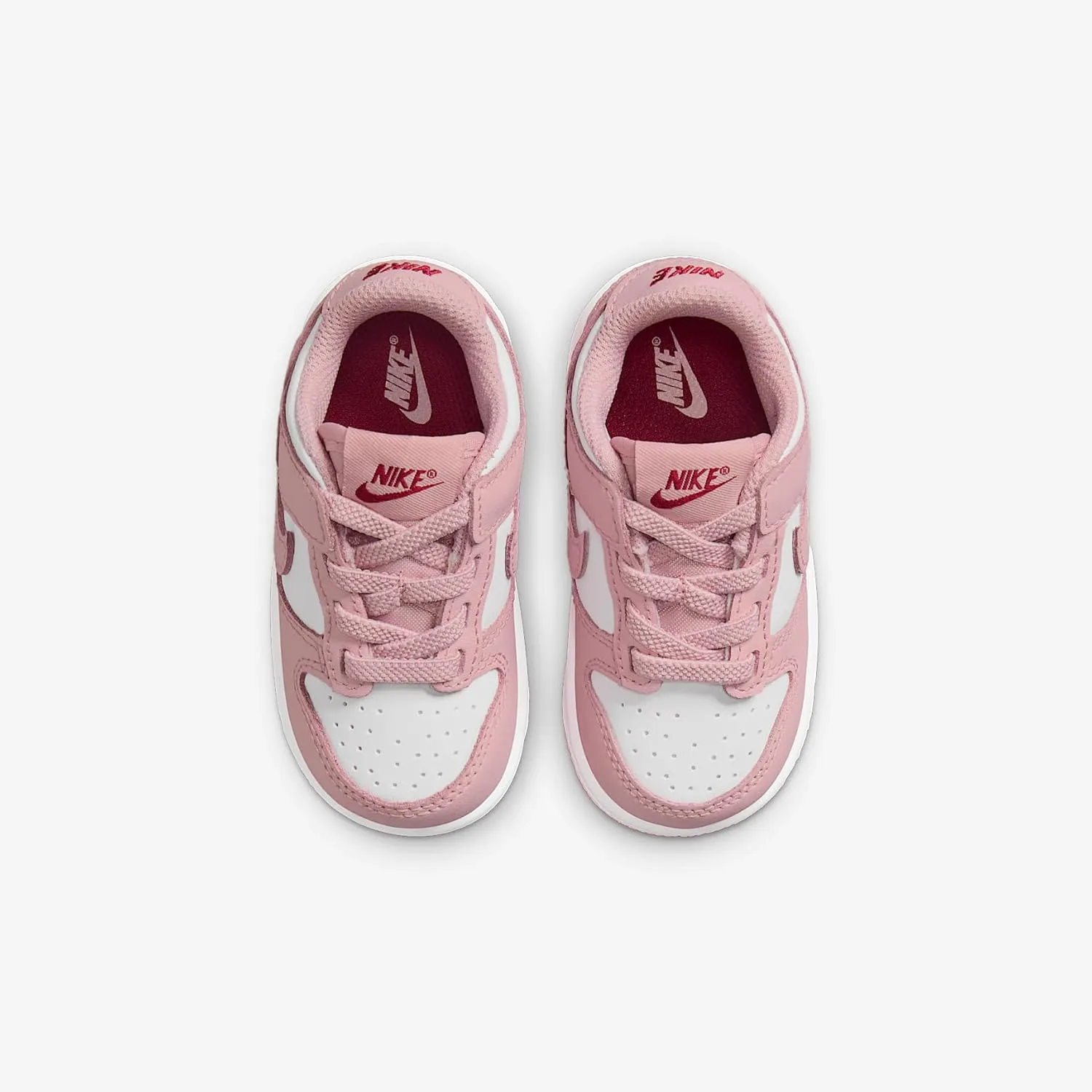 Nike Dunk Low Baby/Toddler Shoes (HV0929-100, White/Pomegranate/Pink Glaze)