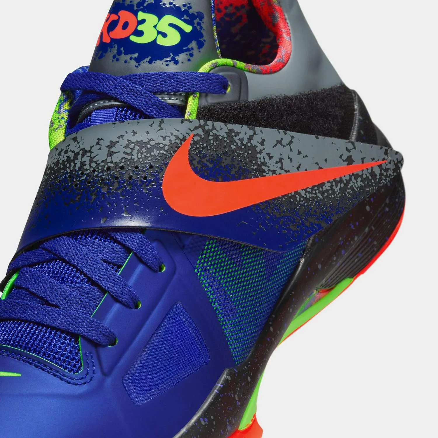 Nike KD 4 Nerf Blue Orange Crimson Black Cool Grey FQ8180-400 Sneaker Shoe