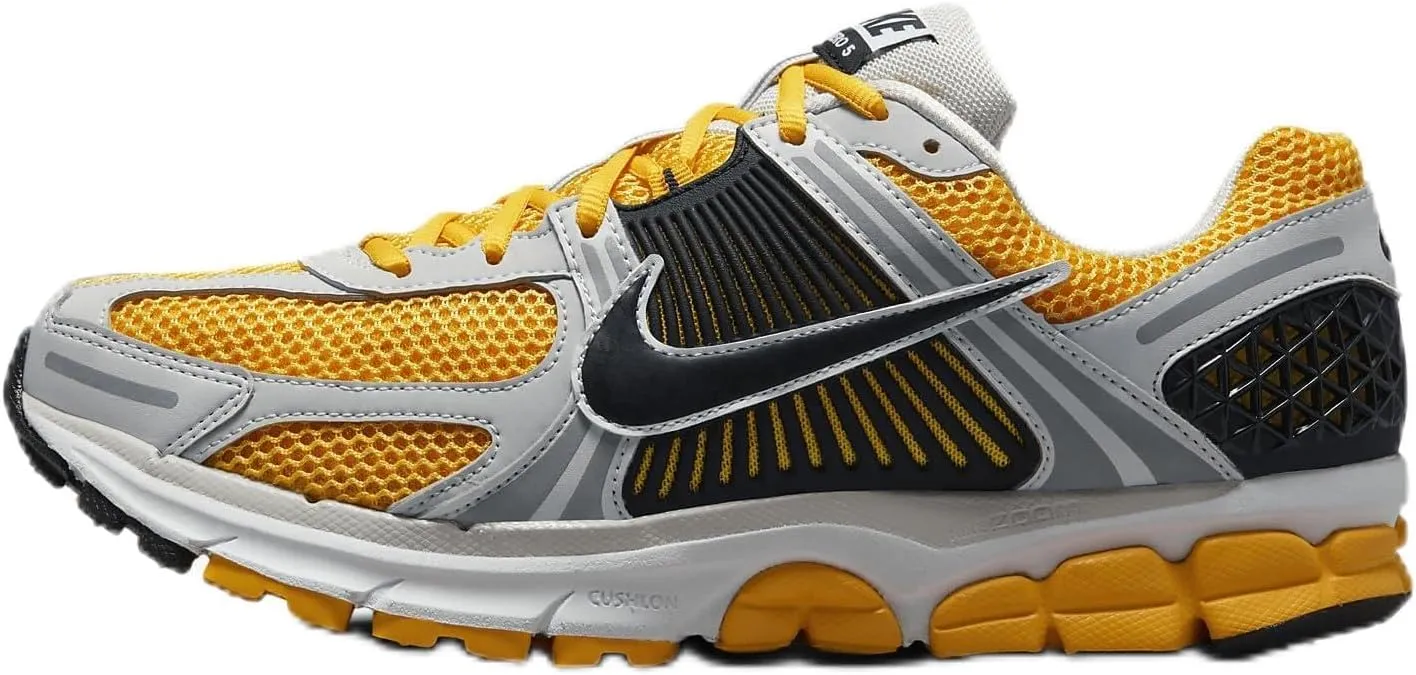 Nike Zoom Vomero 5 Mens (FB9149-002, Photon Dust/University Gold/Laser Orange/Black) Size 7.5