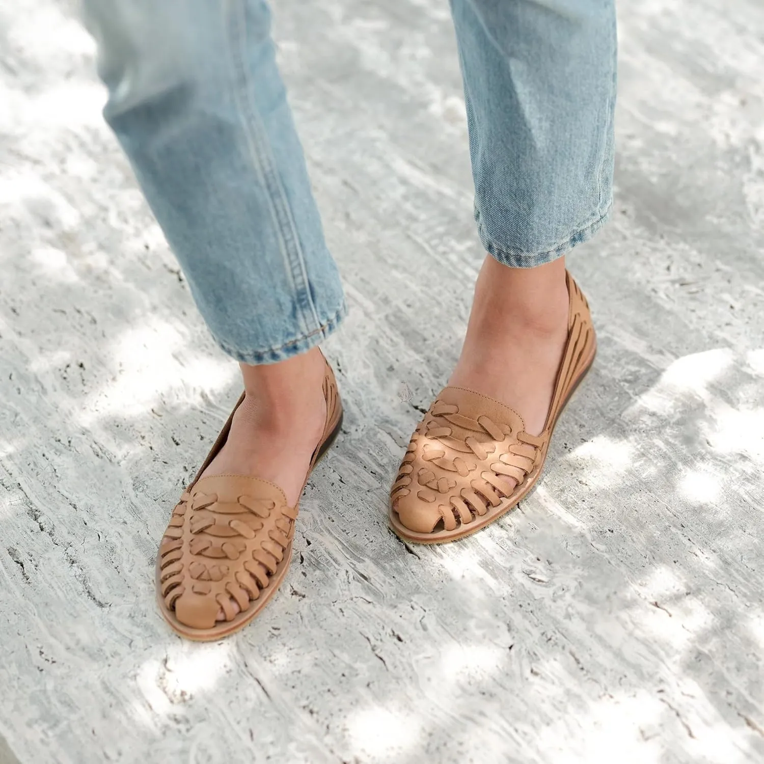 Nisolo Women's Huarache Sandals, Slip-On Comfort, Designed for Casual Everyday Wear, Handwoven & Waterproof Leather, No-Slip Sole