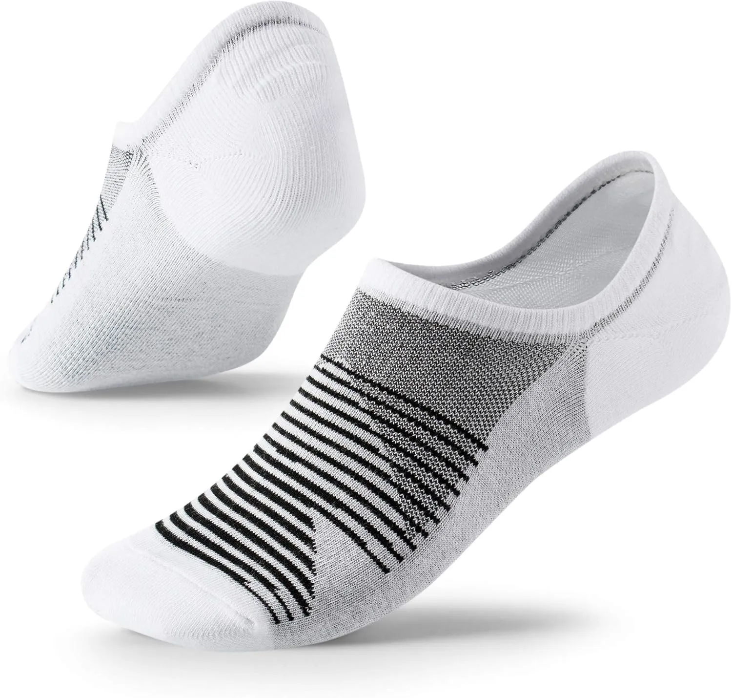 No Show Socks for Men&Women-Low Cut with Non Slip Grip-Invisible Socks for Oxfords Sneakers Size7-12 5 Pairs