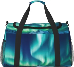 Northern Lights Travel Duffel Bag Lightweight Waterproof Carry On Tote Bag Foldable Weekender Overnight Bags Sport Gym Bag For Women Men